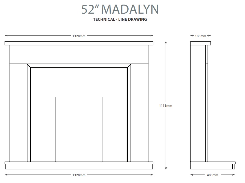 Madalyn Marble Electric Fireplace Suite